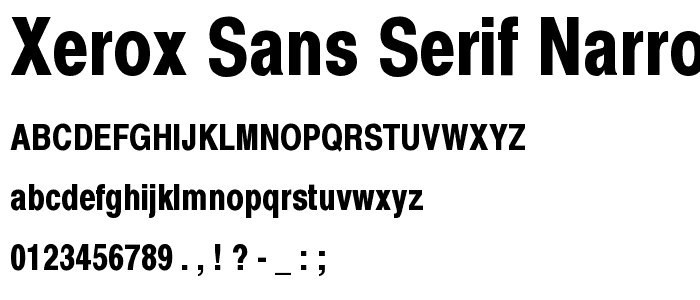Xerox Sans Serif Narrow Bold font